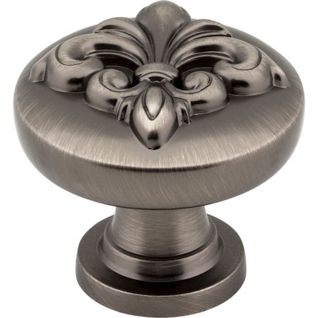 Jeffrey Alexander 1-3/8" Diameter Brushed Pewter Lafayette Cabinet Knob 218BNBDL